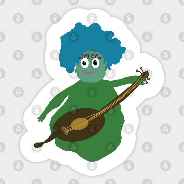 Cute Creature Musician Cartoon Sticker by Manitarka